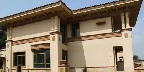 在農(nóng)村小別墅用真石漆裝修外墻，效果圖美絕了